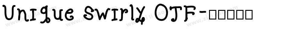 Unique Swirly OTF字体转换